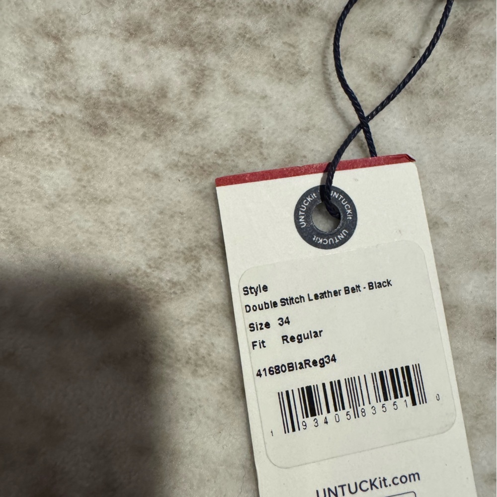 Untuckit Double Stitch Leather Belt - Picture 3 of 6